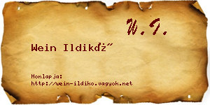 Wein Ildikó névjegykártya